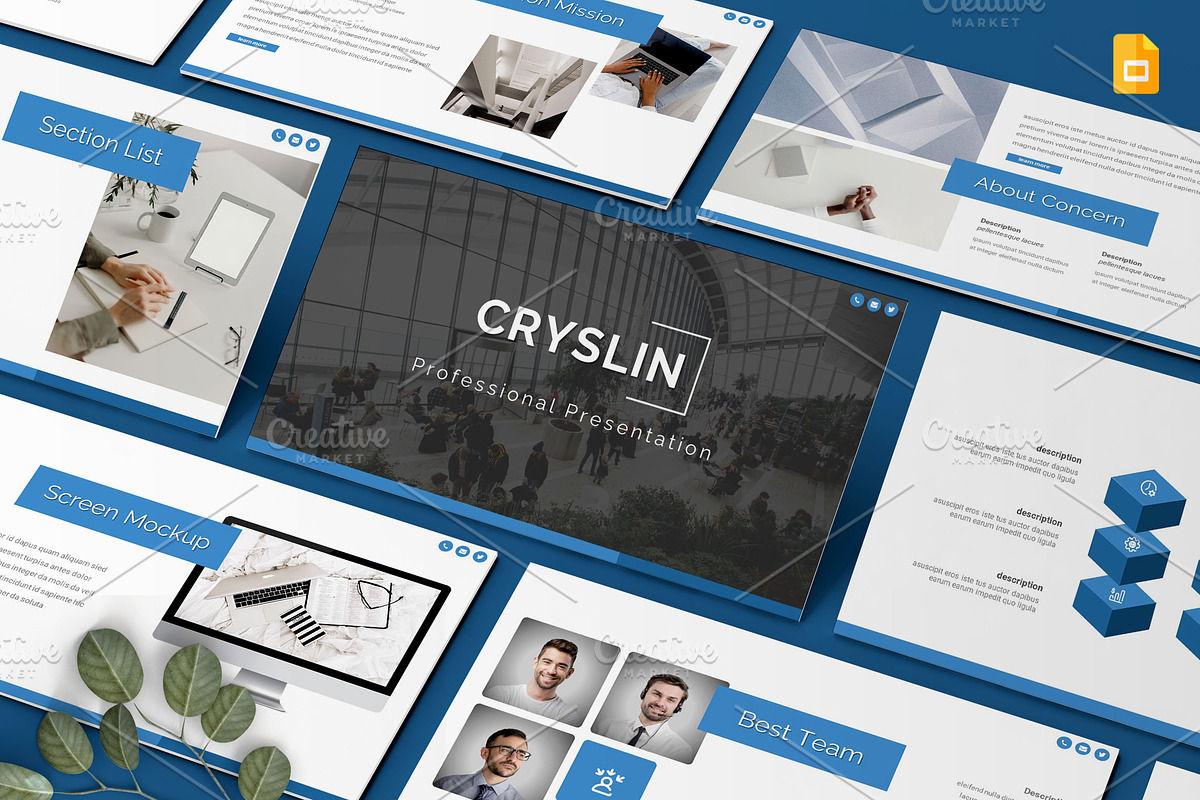Cryslin - Google Slides Template, a Presentation Template by Eighteen Studio (Photo 1 of 4)