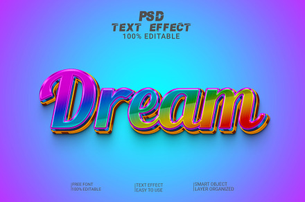 3d Dream Text Style Effect, a Layer Style Add-On by Md Imamul