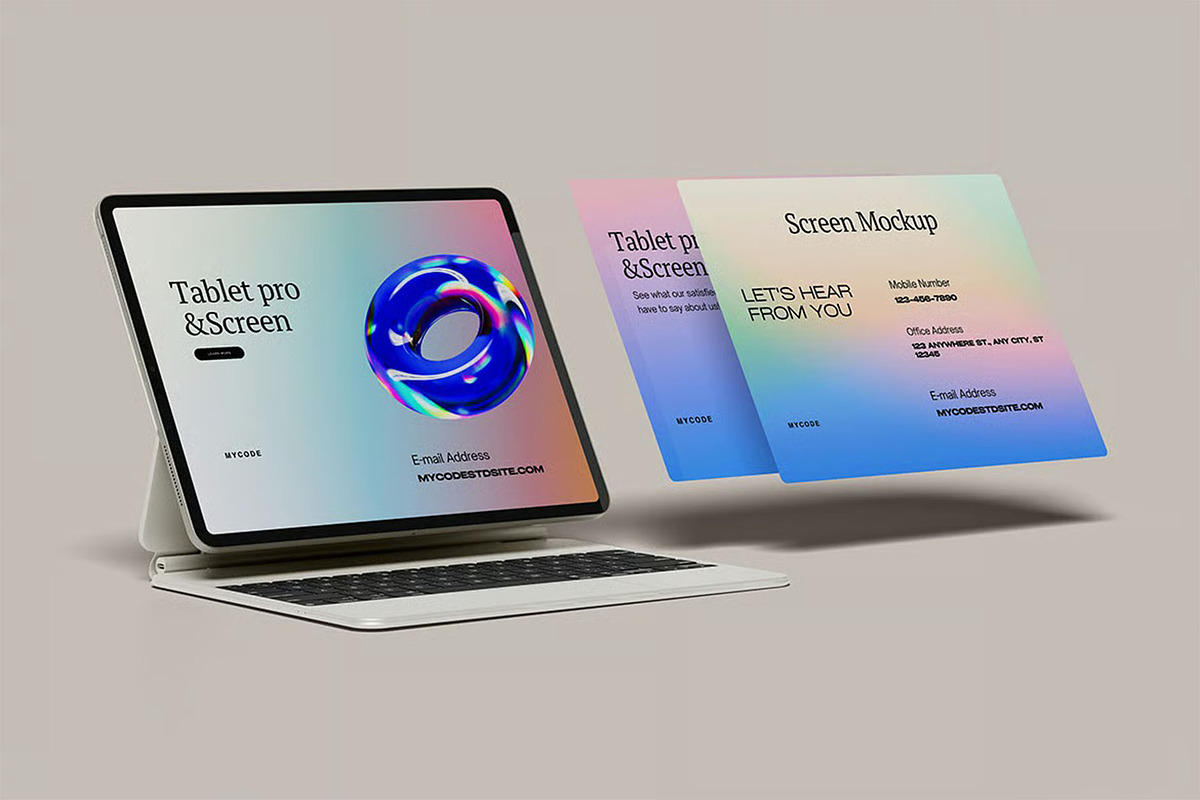 Tablet Pro & Screen Mockup, an iPad Mockup by zpackcreative (Photo 3 of 5)