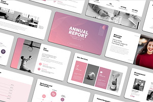 Annual Report PowerPoint Template, a Presentation Template by Design Vault