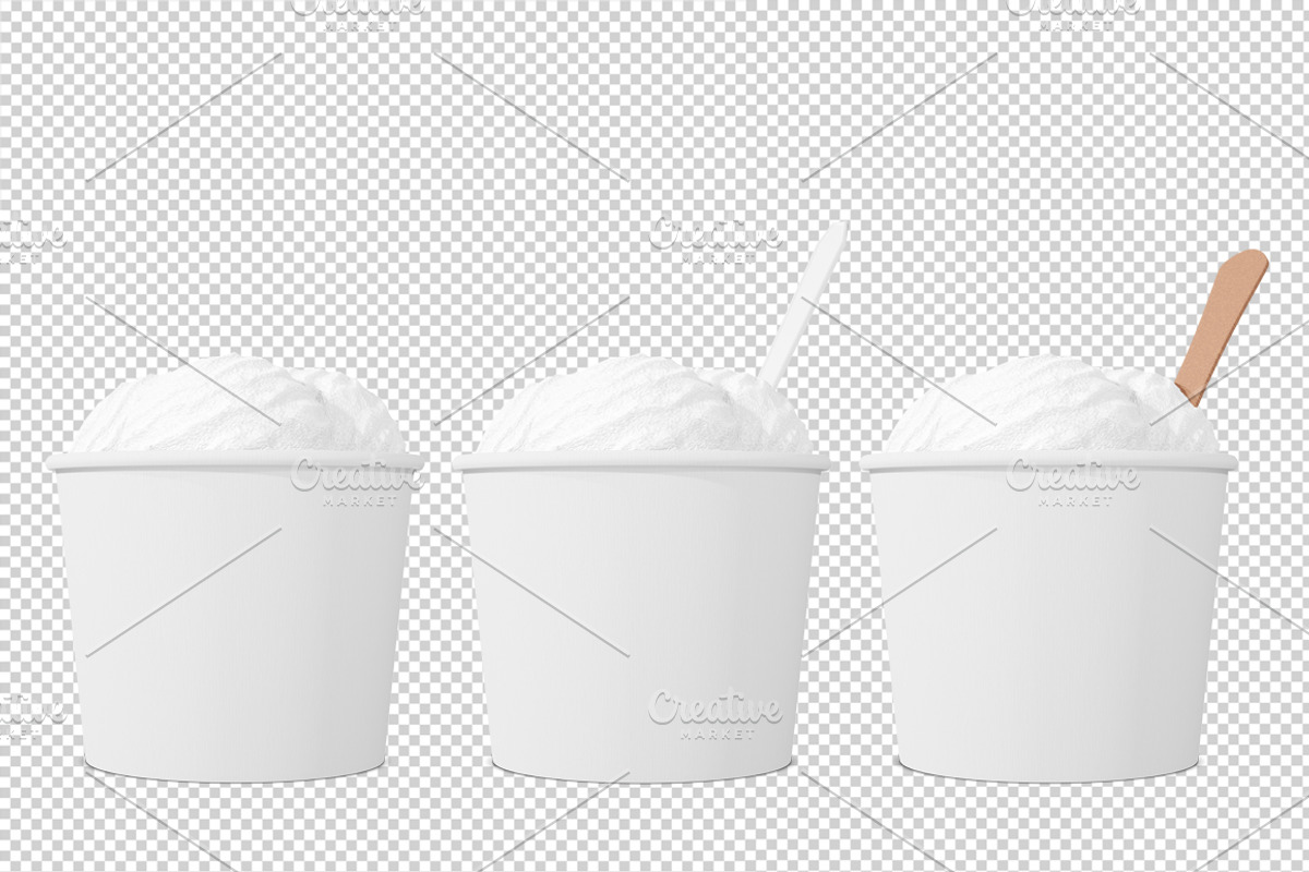 Ice cream cup mockup, a Cups & Container Mockup by NatalyaZelenova (Photo 2 of 5)