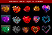 The 3D Heart Render Mega Bundle, a Decorative Illustration by Irmak Akçadoğan (Thumbnail 1 of 8)