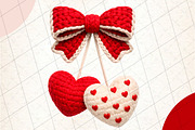 Faux Yarn Coquette Cherry Valentine, an Illustration by DreamCafeArt (Thumbnail 1 of 8)