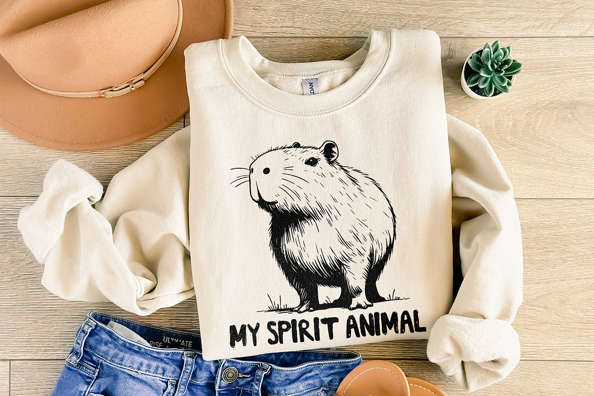 Capybara Spirit Animal PNG, an Illustration by SharpMarketplace (Photo 8 of 9)