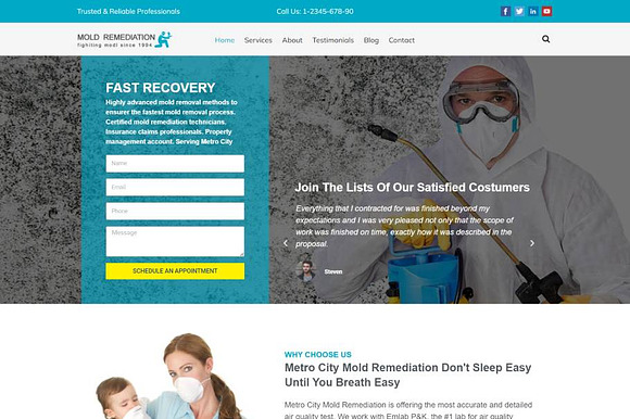 Mold Remediation WordPress Theme preview 6