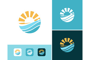 Ocean Sun Flight Travel Logo, a Branding & Logo Template by ika trisiana