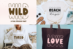 Bubbly Retro Font Bundle