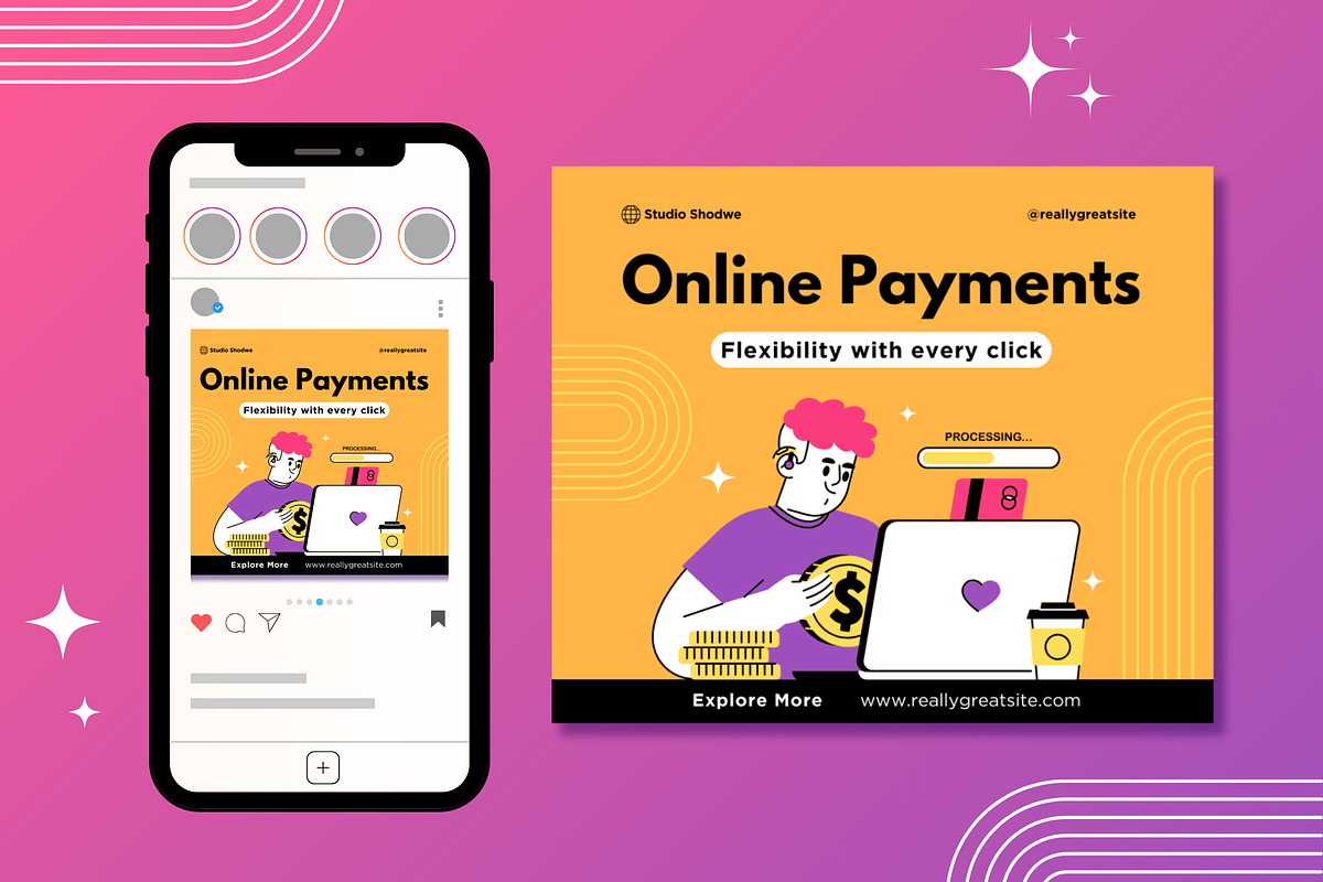 Online Payments Canva Template, a Design Template by TemplateCastleStore (Photo 8 of 9)