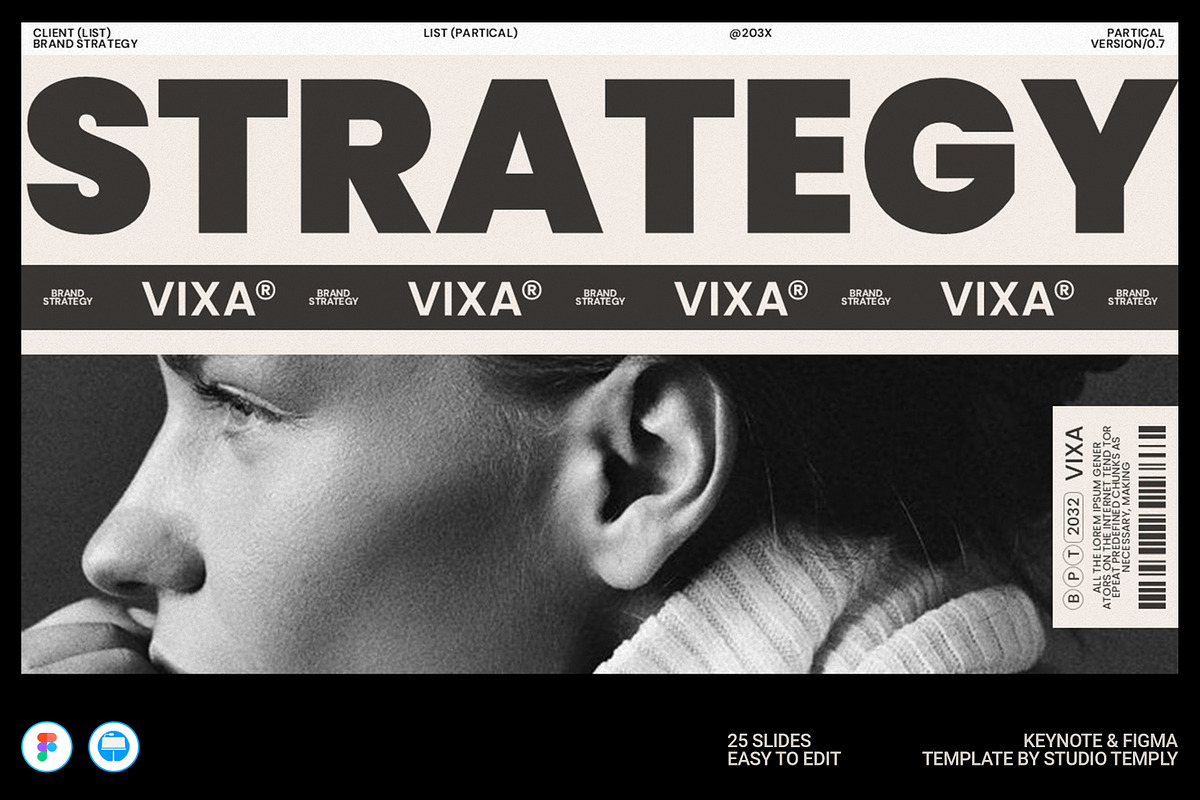 VIXA | Brand Strategy keynote Figma, a Presentation Template by Studio Temply (Photo 1 of 11)