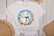 Mama Goose Floral PNG Design, an Illustration by CraftArtStudio (Thumbnail 2 of 4)