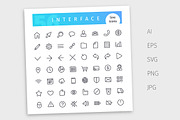 Interface Line Icons Set, an Outline Icon by Voysla's Shop (Thumbnail 4 of 4)