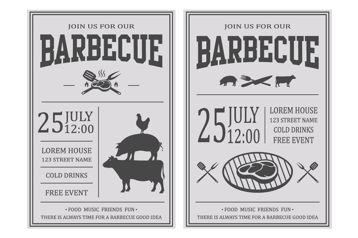 Barbecue posters, a Background Graphic by Tomass2015 (Photo 2 of 3)