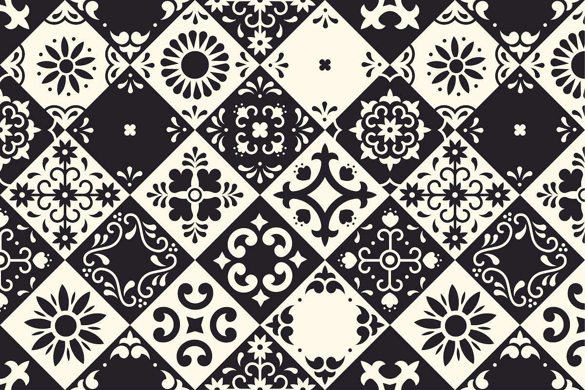 Mexican Talavera Tiles Patterns Set, a Pattern Graphic by Krolja (Photo 5 of 5)
