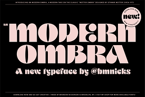 Modern Ombra - Quirky Display Font