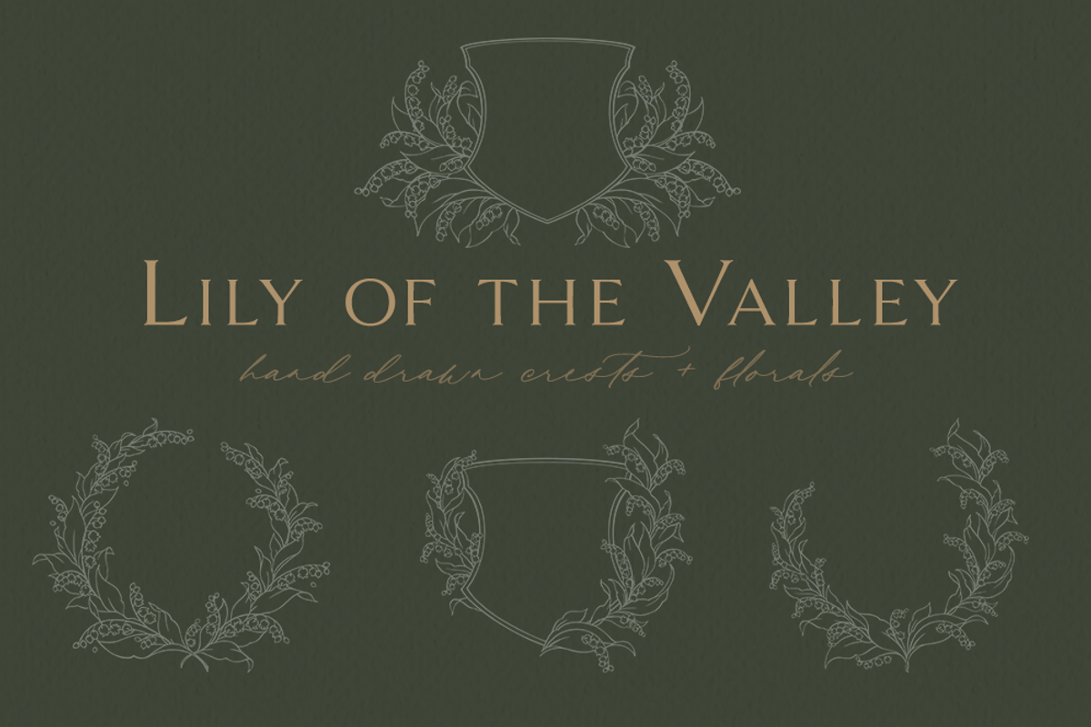 Lily of the Valley Logo Illustration, a Graphic by Blushed Design by Katrina (Photo 2 of 9)
