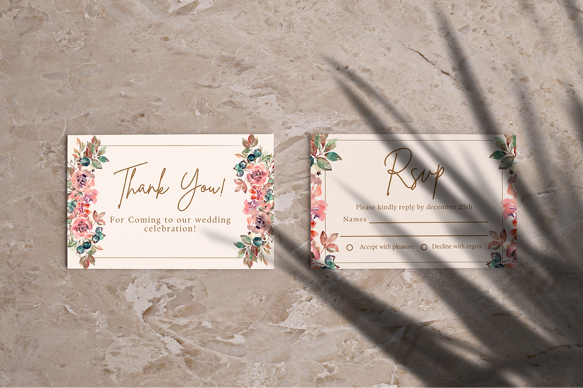 Floral Wedding Suite Canva Template, a Marketing Template by ArbaStudio (Photo 5 of 5)