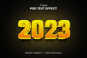 2023 New Year 3d text effect Bundle, a Layer Style Add-On by Mondols Graphic (Thumbnail 4 of 11)