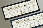 Art Deco Wedding Invitation Ticket, an Invitation Template by Vynetta (Thumbnail 1 of 4)