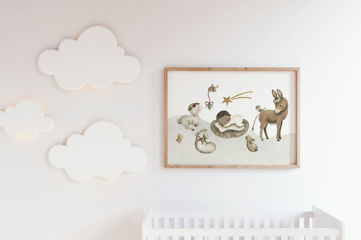 Holy Night - Nativity Scene, an Animal Illustration by Flora+Bear (Photo 6 of 11)