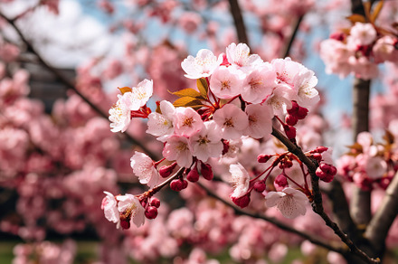Beautiful blossom branch in the park, a Nature Photo by AlyaAnd