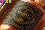 Tequila Bottle Label, a Food Illustration by Decorus Extezy (Thumbnail 1 of 5)