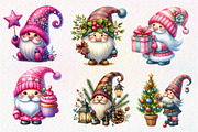 Christmas Gnome Clipart, an Illustration by Dream Creation (Thumbnail 7 of 7)