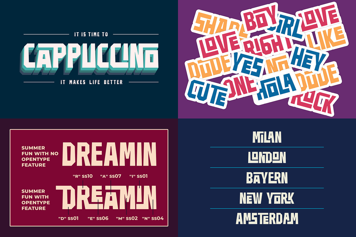 DISPLAY FONT BUNDLE, a Sans Serif Font by Andika Fez (Photo 11 of 16)