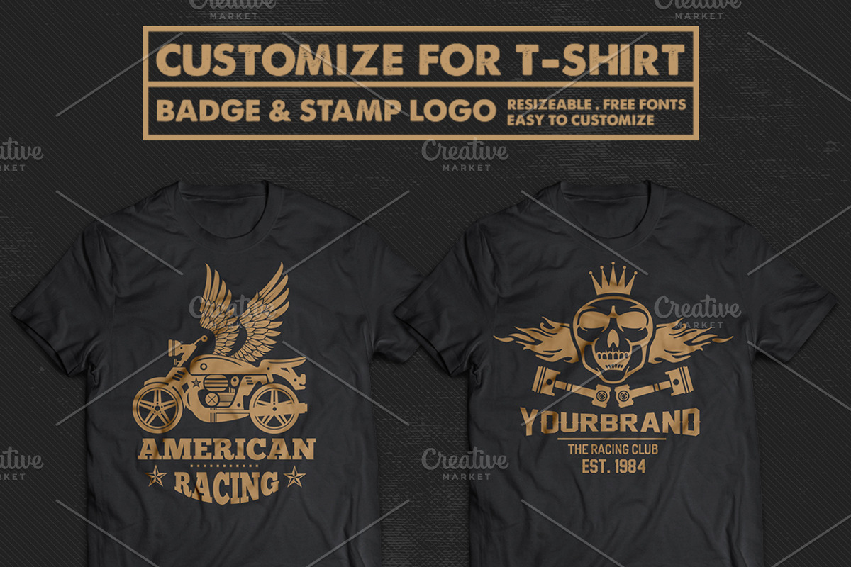 Race Badge & Stamp Logo & 5 Mockup, a Branding & Logo Template by The Craftsman (Photo 7 of 16)