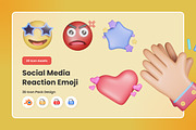 Social Media Reaction Emoji 3D Icon, an Emoji Icon by twinstd (Thumbnail 1 of 5)