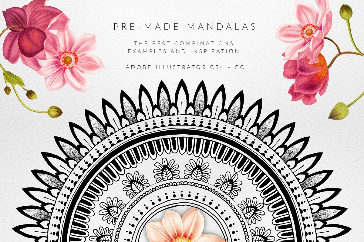 Mandala Illustrator Brushes preview 3