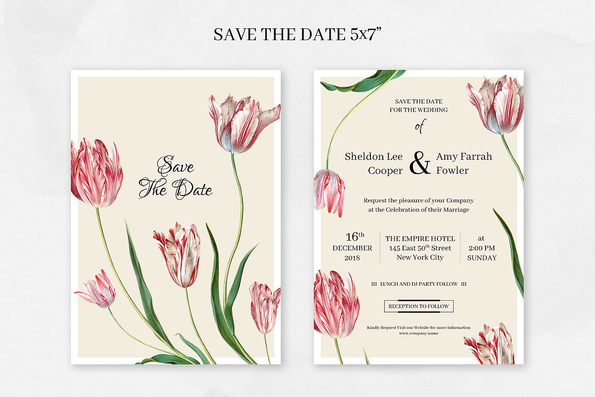 Tulips. Wedding Invitation package, an Invitation Template by le-genda (Photo 3 of 6)