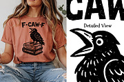F-CAW-F Crow Sublimation PNG Set2, an Animal Illustration by Heather Green Designs (Thumbnail 4 of 9)