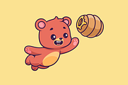 Cute Bear Catching Honeycomb, an Animal Illustration by Catalyst Labs (Thumbnail 2 of 3)