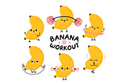 Fruits Workout Characters Bundle, a Food Illustration by Slavko Kahovsky (Thumbnail 3 of 10)