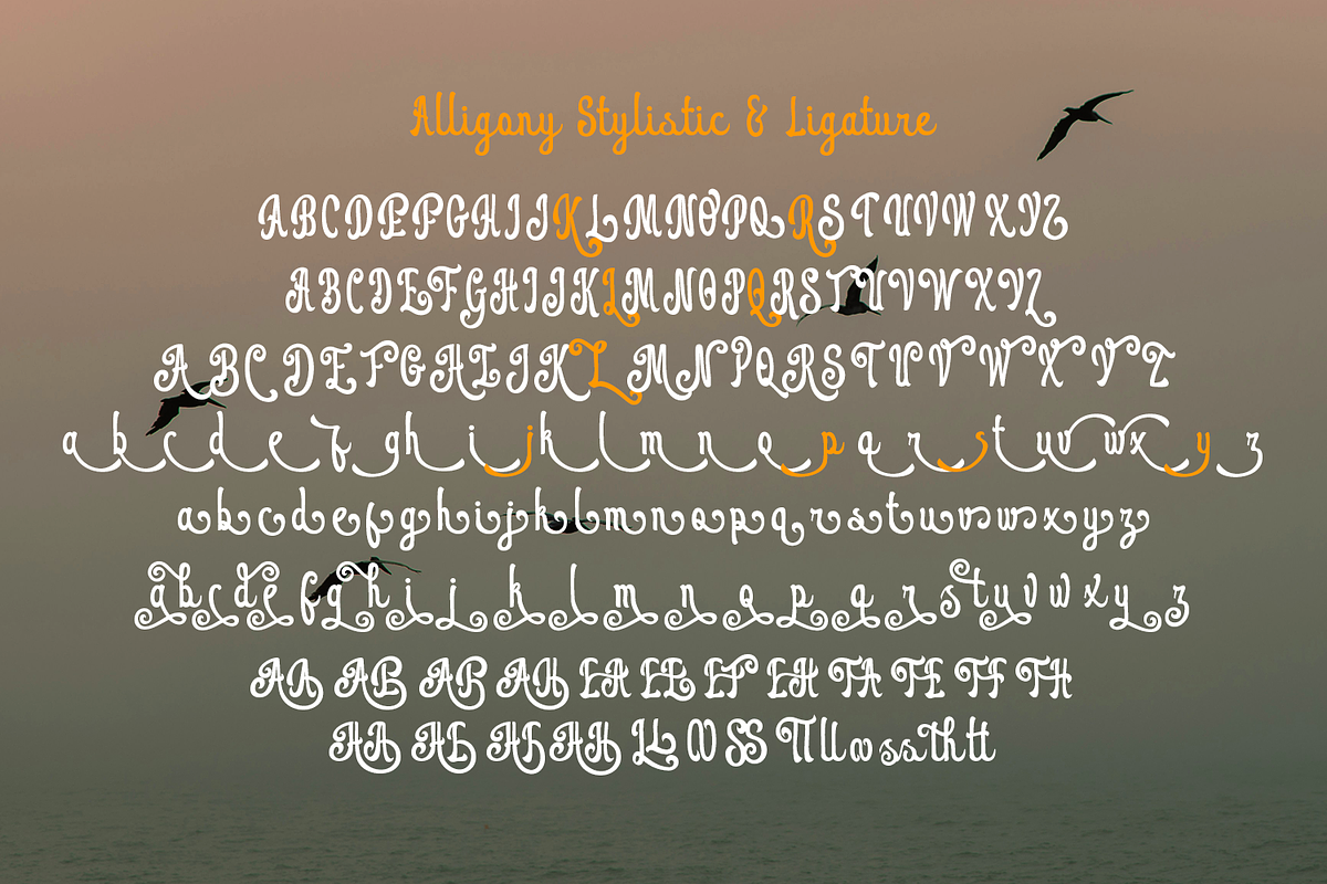 Alligony Retro Script, a Script Font by madeDeduk (Photo 7 of 10)