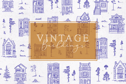 Vintage buildings, an Illustration by Anna