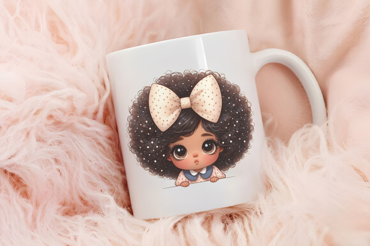 Peeking Black Girl Sublimation PNG, an Illustration by RobertsArt (Photo 3 of 7)