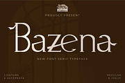 Bazena - Serif Typeface Font, a Serif Font by Rishsketch (Thumbnail 1 of 15)