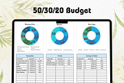 50/30/20 Monthly Budget Spreadsheet, a Templates & Theme by Designbudy (Thumbnail 2 of 9)