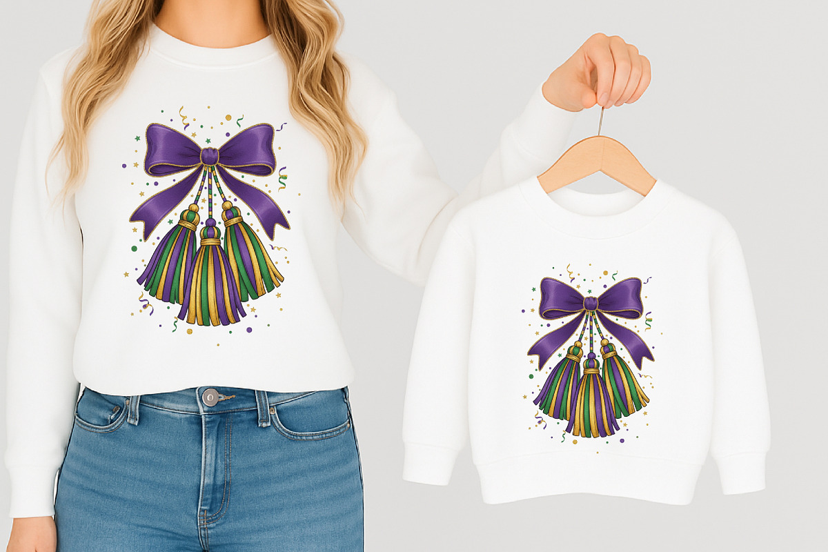 Coquette Tassel Mardi Gras Png, an Illustration by designcity5 (Photo 9 of 9)