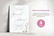 Mint-green watercolor Invitation, an Invitation Template by cmatworks (Thumbnail 4 of 4)
