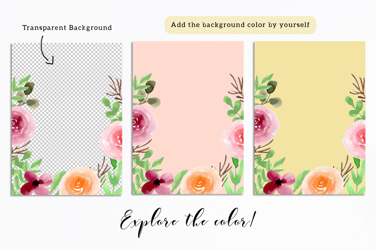 Floral Watercolor Graphic Bundle, a Decorative Illustration by wulano (Photo 14 of 21)