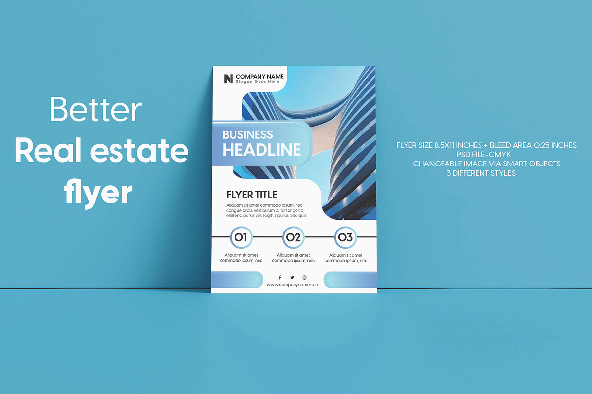 Real estate business flyer, a Flyer Template by Workhu (Photo 1 of 4)