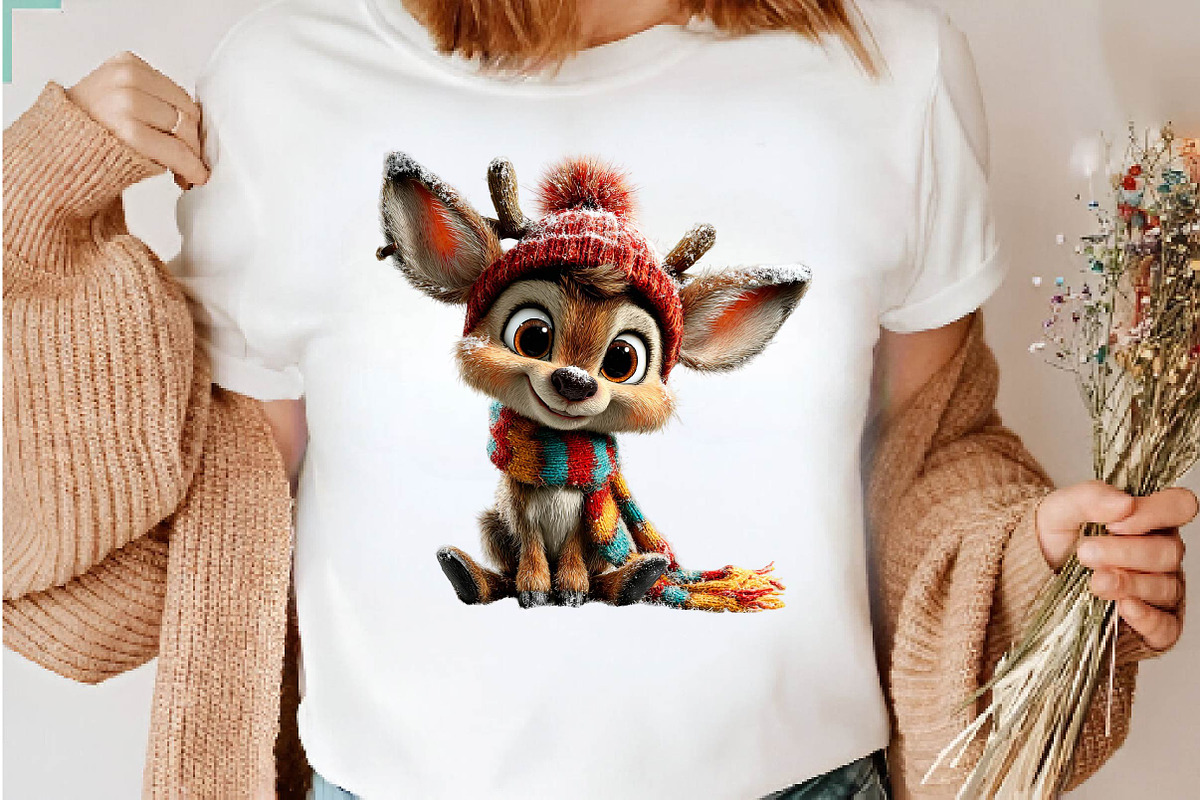Cute Christmas Reindeer, a Seasonal Illustration by CreationArt (Photo 6 of 9)