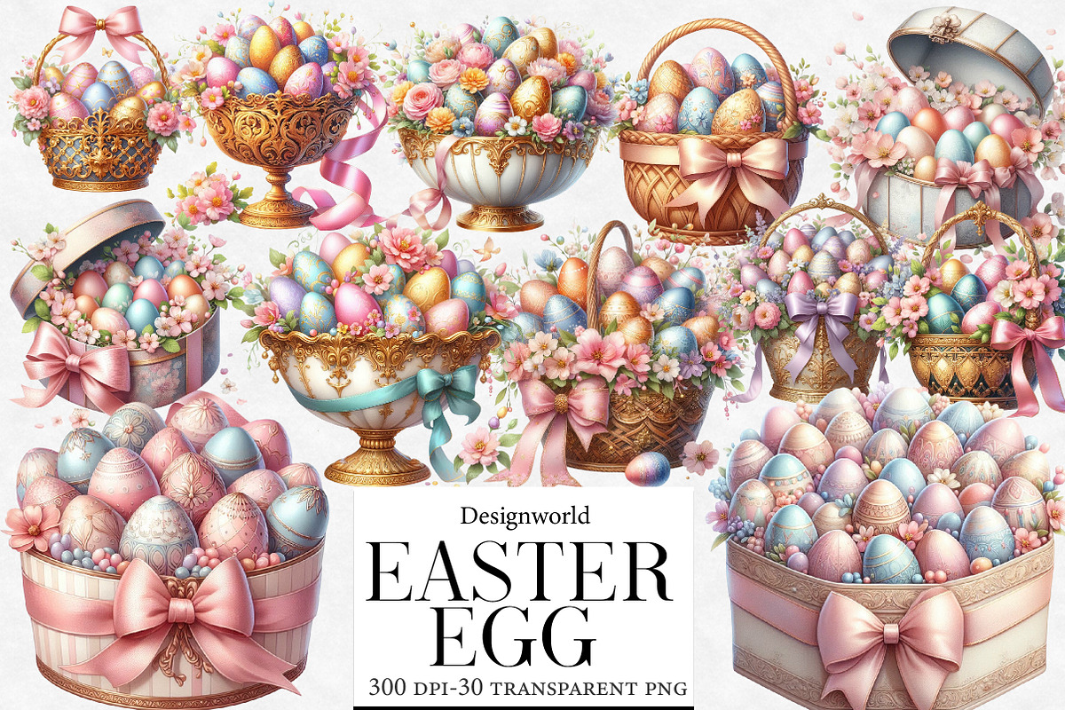Easter Egg Clipart, an Illustration by Designworld (Photo 1 of 5)