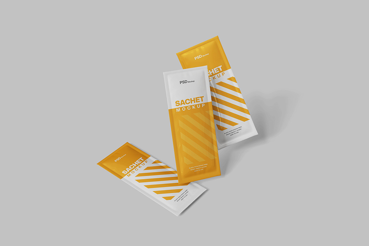Sachet Mockup, a Packaging Mockup by Indah (Photo 2 of 6)