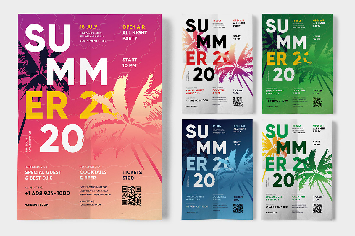 Summer Event Poster Template #4, a Flyer Template by Danil Polshin (Photo 2 of 9)
