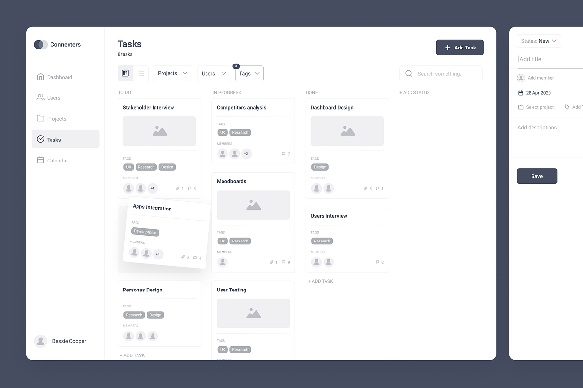 CRM Wireframe Kit, a Wireframe Template by vadim.zaycev (Photo 4 of 6)