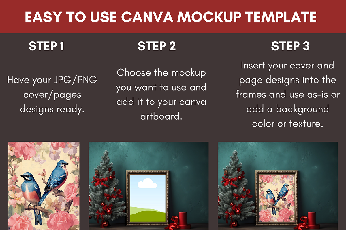 Square Christmas Wall Art Mockup, a Merchandise Mockup by LA Design (Photo 6 of 10)