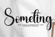 Someting | Script Font, a Handwritten Font by Scratchones (Thumbnail 1 of 8)